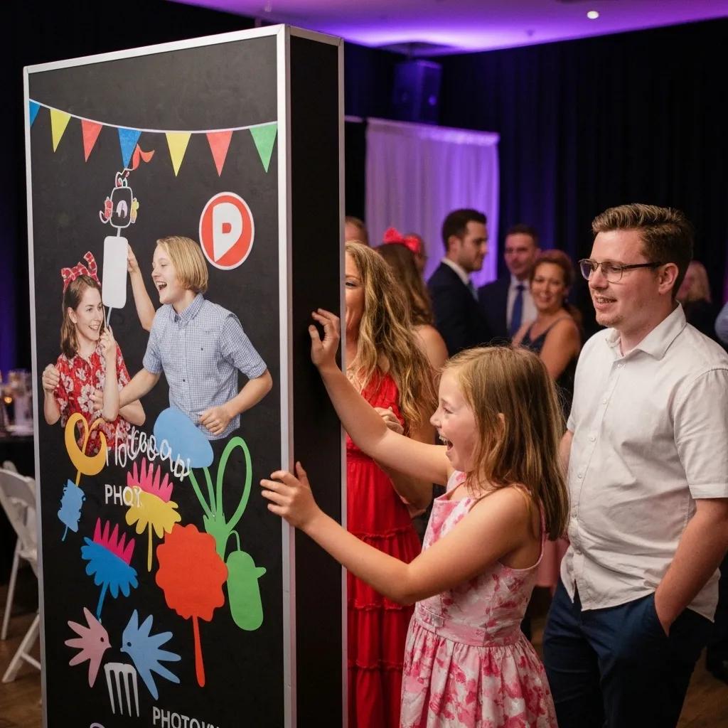 Interactive photobooth at a Goulburn event with guests enjoying capturing memories